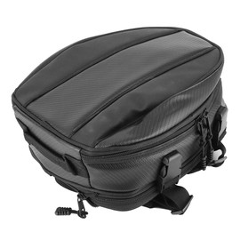 Keenso Motorcycle Rear Seat Bag, Universal 7.5L-10L Large Capacity Saddle Bag Motorcycle Waterproof Tail/Seat Bag Helmet Bag Organizer Rear Storage Pack Black trunk trunk