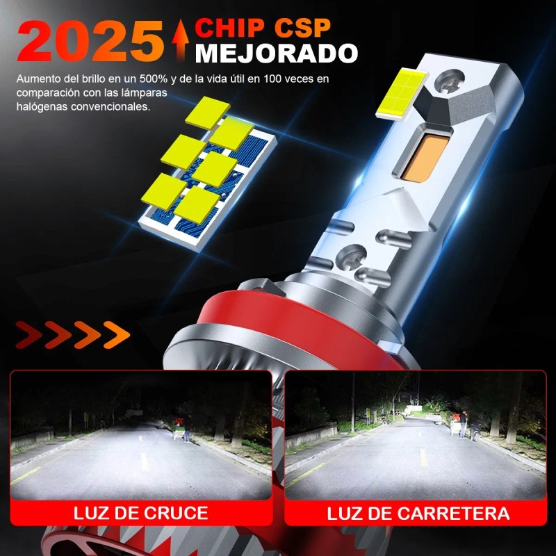 H11 H7 9005 9006 H1 Kit De Faros Delanteros Led