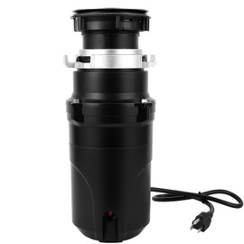 GarveeTech Garbage Disposal 1/2 Hp, Continuous Feed Noise Insulation Food Waste Disposal, Stainless Steel 3 Stage Grinding, With Dishwasher Connection, Splash Guard, Elbow, for Kitchen Sink, Black