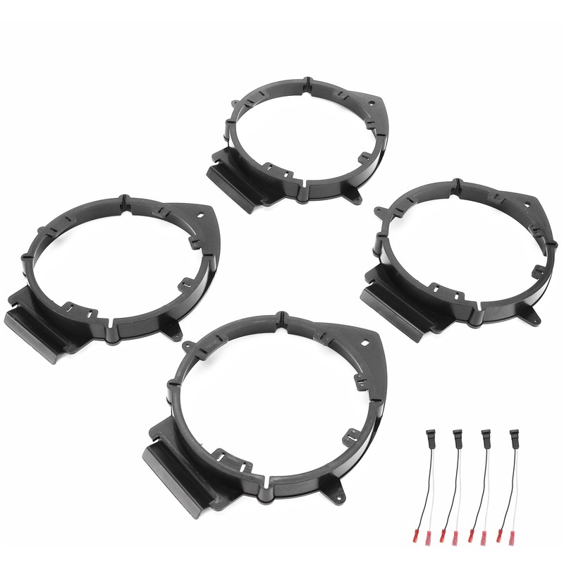 4PCS Car Speaker Adapter Rear/Front Door with Wire Harness Replacement