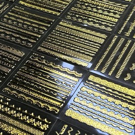 30 Sheets Nail Art Stickers Gold Line Gold Lace Nail Decals 3D Self-Adhesive Manicure Decoration for Women DIY