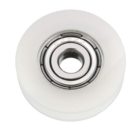 sourcing map Metal V Groove Guide Bearing Pulleys 5 x 24 x 7 mm 1.8 mm Deep Pack of 4