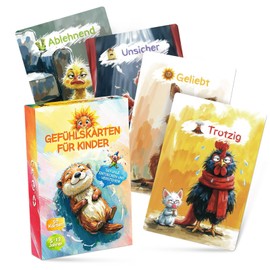 Gefühlskarten für Kinder – 50 Emotionskarten zur Förderung der Gefühlsregulation, Empathie & Kommunikationsfähigkeit, Montessori geeignet