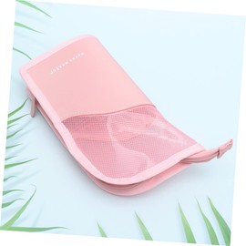 STOBAZA Travel Makeup Brush Holder Mesh Brush Bag Transparent Storage Organizer