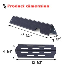 Cozilar Grill Flavorizer Bars for Weber Genesis II E-410, S-410, LX E-440, S-440, Weber Genesis 2 66041, 66033, 66796, Heat Deflectors BBQ Gas Grill Replacement Parts, 17” Porcelain Steel Flavor Bars
