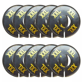 Unbranded 10 PC Rack Divider Size XXL XX-Large Black Round Ring Sizing Hanger Label Tag