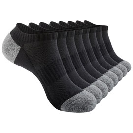 J-BOX Men's Athletic Socks,Men's Running Ankle with Cushion,Low Cut Sport Tab Socks 4 Pairs