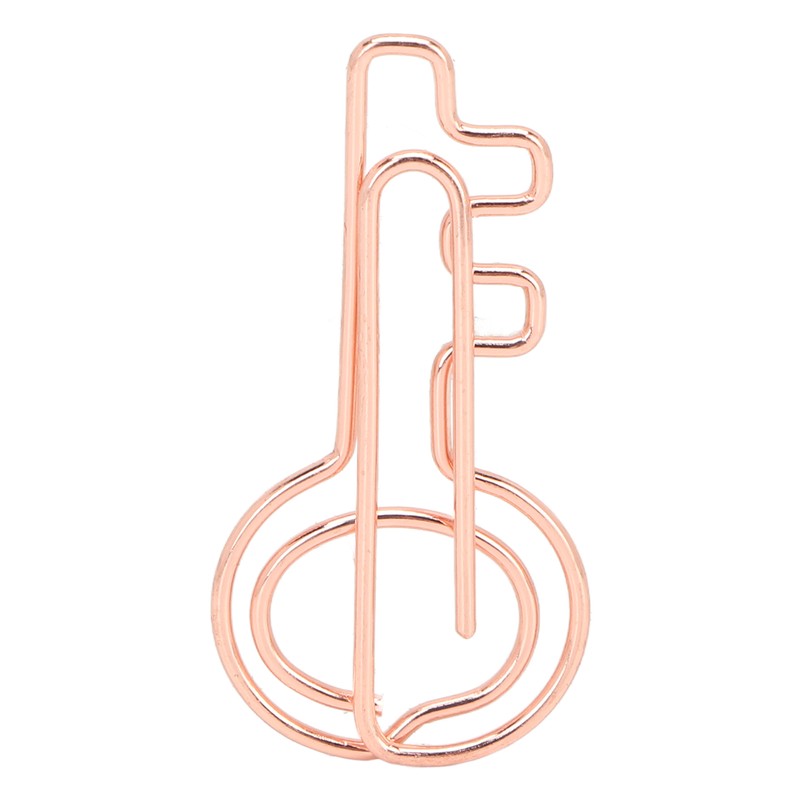 100Pcs Paper Clip Metal Rose Gold Color Urheen Design Paperclip