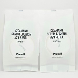 Parnell 1+1 Panel Cicamanu Serum Cushion 15g (SPF45) Refill 2 Types UV Protection Glowing Skin Panel Cicamanu Serum Cushion Refill No. 21 1+1 / 1+1 파넬 시카마누 세럼 쿠션 15g(SPF45) 리필 2종 자외선차단 광채피부 파넬 시카마누 세럼 쿠션 리필21호 1＋1개