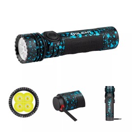 OLIGHT Seeker 4 Pro Rechargeable Flashlights High Lumens Powerful Bright Torches - Neptune Planet Blue
