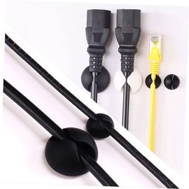 TEHAUX 3sets Cord Organizer Holder Cable Clips Desktop Cable Organizers Wire Clips for Tv Pc Laptop Home Office 20pcs*3 Random Color