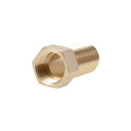 sourcing map Brass Threaded Pipe Fitting G1/2 Male X G1/2 Female Hex Bushing Adapter 50mm Length