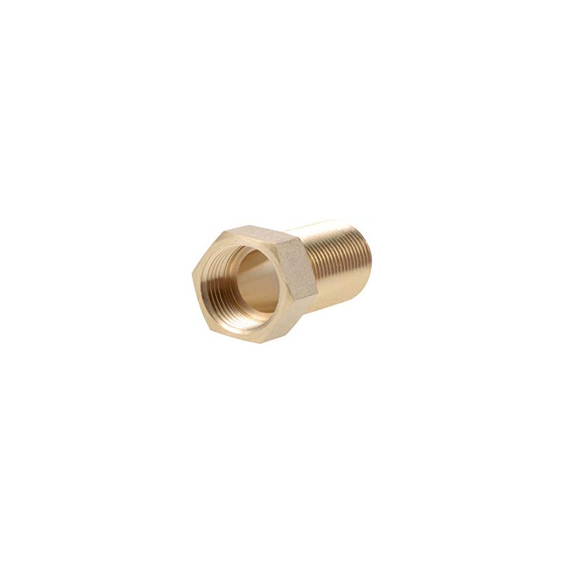 sourcing map Brass Threaded Pipe Fitting G1/2 Male X G1/2