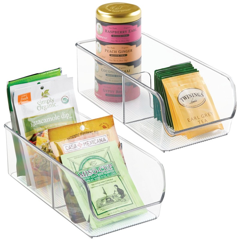 iDesign Divided Packet Organizer for Kitchen and Pantry Storage -
