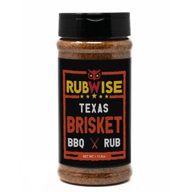 RubWise Texas Style BBQ Brisket Rub | Barbecue Rubs and Spices for Smoking and Grilling | Beef Seasoning Dry Mix Grill Blend | Smoky & Savory Flavor | Great on Steaks, Ribs & Burgers | 11.5oz