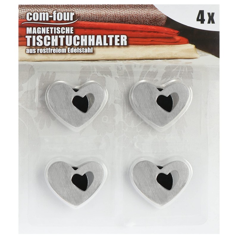 com-four® Stainless-steel Tablecloth Weights with Magnetic Clip