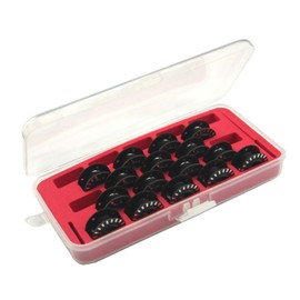 DREAMSTITCH 16 Pcs Bobbin for Bernina 7 Series with Bobbin Case for New 7 and 8 Series Jumbo Bobbin Sewing Bobbin Storage Case and Saver Holds 23 Bobbins Box Organizer -Red