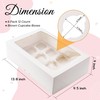 NPLUX Cupcake Boxes 6 Packs,White Dozen Cupcake Containers with Window