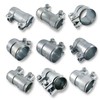 Exhaust Clamp, Pipe Connector, Double Clamp, Exhaust System (Galvanised Steel,