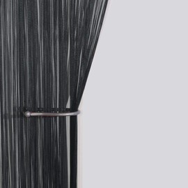 John Aird String Curtain Panel (Black)