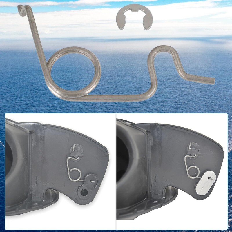 gtpartes Stainless Steel Fuel Door Pocket Spring Fit for 2007-2020