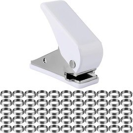 1Pc Dart Hole Punch With 100 Pcs O-Rings, Dart Flight hole punch with Metal O Rings, Portable Manual dart Wing Hole Punch Tool with Metal Spring Rings for Darts