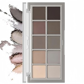10 Smooth Matte Colors Eyeshadow Palette,Eye Shadow Pallets with Safe Formula,Makeup Palette for Women,Portable Eyeshadow for Natural Eye Make-Up,Waterproof & Long-Lasting,Versatile,Cement Color