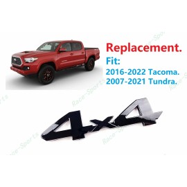 Toyota 1PC Gloss Black Rear 4x4 EMBLEM BADGE Fit 2016-2022 TACOMA 2007-2021 Tundra