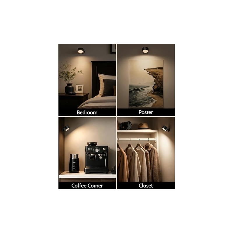 Rechargeable LED Wall Mounted Lights with Remote Control - 2