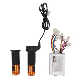 48V 800W Brushed Motor Controller with Yellow Grips Set Heat Sinking Shell for Electric Bicycle Tricycle