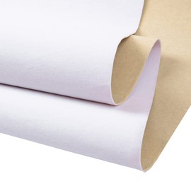 HellooColor 17 Inches x 118 Inches Self-Adhesive Velvet Fabric Flocked Fabric,The Velvet Fabric Roll for Drawer Liner,Jewelry Box Decoration(White)