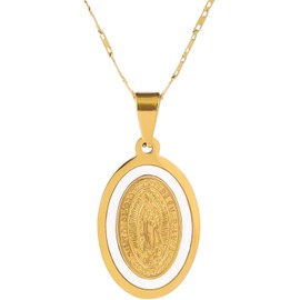 Collar Virgen de Guadalupe para Mujer, Baño de Oro de 18k con Perla Real – Regalo para Mamá, Esposa, Novia, Hermana o Hija – Ideal para Día de las Madres, Cumpleaños o Navidad – Incluye Caja de Regalo Premium, Listo para Regalar