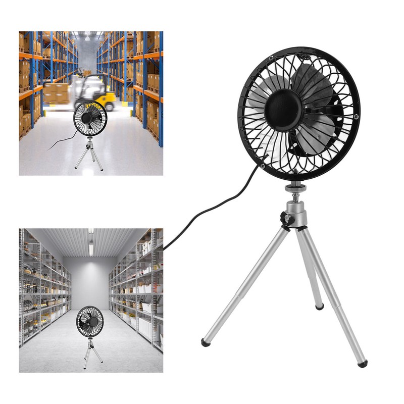 Portable Solar Fan 6W 6 Inches Solar USB Dual Powered
