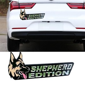Dog Edition Car Badges Laser Cutting Car Vehicle Emblem,3D Car Badge Automotive Decals Stickers Funy Animal Decor Car Accessories Gifts for Car Truck Rv Boat Exterior Decoration (German Shepherd)