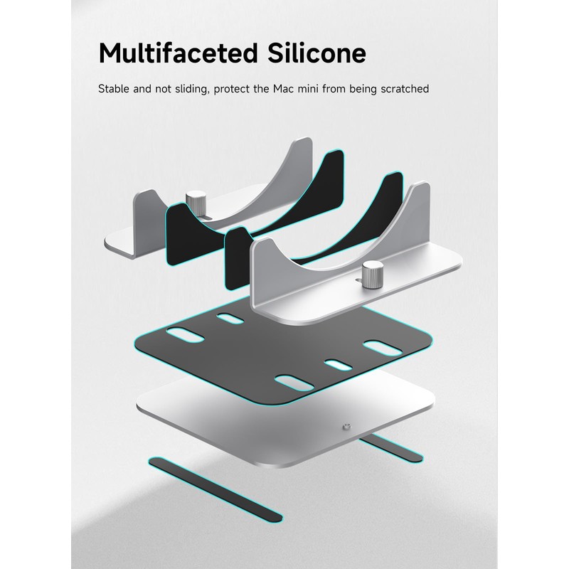 Hagibis Vertical Stand for Mac Mini M4, Aluminum Alloy Laptop