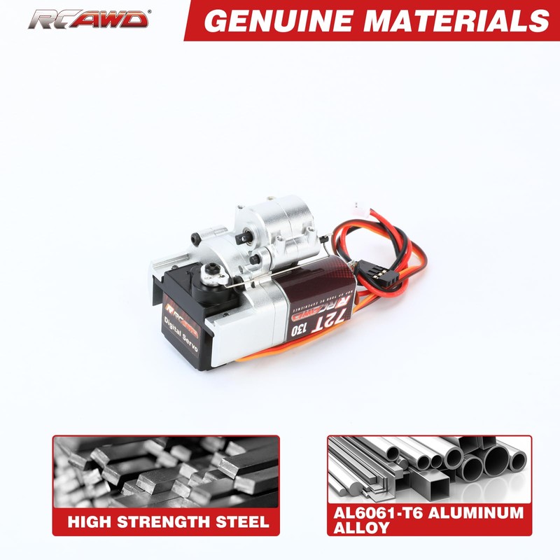 RCAWD SCX24 Motor Two-Speed Transmission 130 72T High Torque Motor