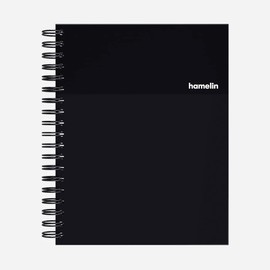 1 Subject Spiral Notebook College Ruled 8"x10" MIDNIGHT Black