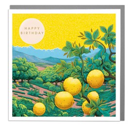 Lola Design - Birthday Cards for Women - Lemon Grove - Blank Card and Envelope