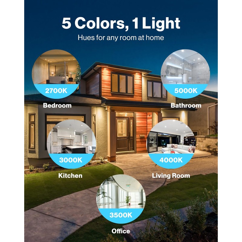 Sunco 6 Pack 3 Inch Recessed LED Lights, Ultra Thin