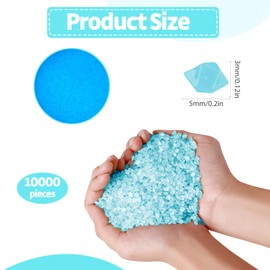 TenaLucy Pack of 10,000 Luminous Stones, Reusable Fluorescent Stones Garden, Fluorescent Small Sand, Small Luminous Pebbles Stones for Garden, Children's Room, Balcony Decoration (Blue)
