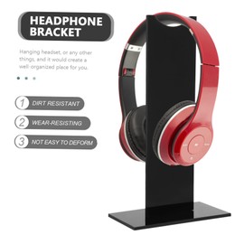 jojofuny Acrylic Headphone Stand Holder for Gaming Headsets Detachable Desktop Hanger Cable Clip Space-Saving Design for Easy Installation Organize Your Gaming Desk Accessories