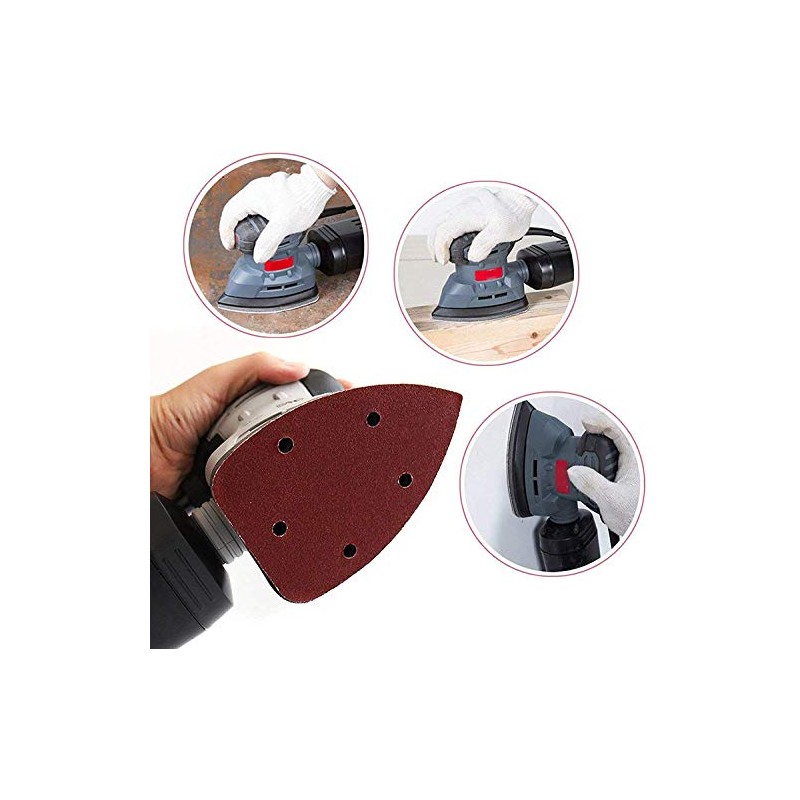 HugeDE 40 Pcs Mouse Detail Sander Sandpaper Sanding Paper Sander