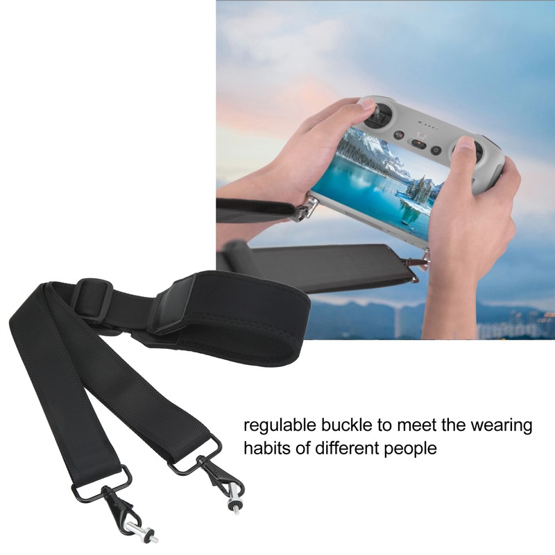 Drone Controller Lanyard Nylon Cloth Aluminum Alloy Black Shoulder Use