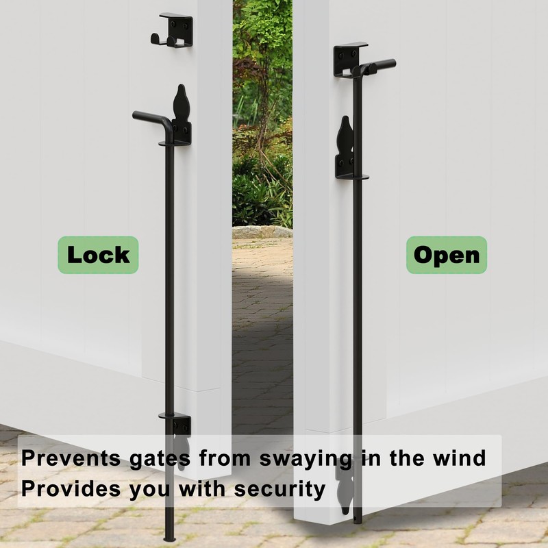 24 Inch Heavy Duty Cane Bolt Gate Drop Rod, Drop