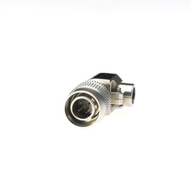 Alvins Hirose 4 Pin Male HR10A-7P-4P Rotatable Right Angle Circular Connector for Sony Venice, Sound Devices 688 644 633 MixPre-10 ii, Zoom F4 F8 F8N Recorder