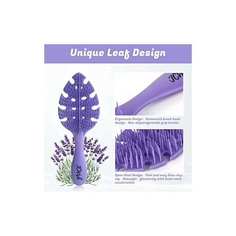 JCWish Paquete De 2 Cepillos Desenredantes Perfumados Greenflex - D