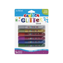 Carioca Classic Glitter Glue Classic Pack of 6 (Blister)