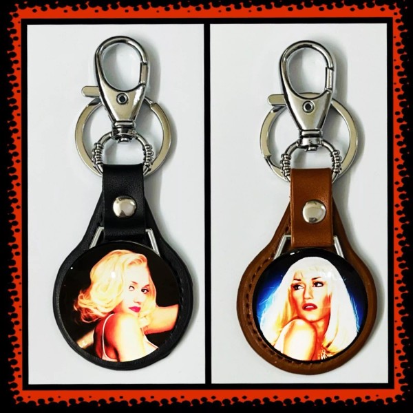 GWEN STEFANI NO DOUBT JUST A GIRL TWO LEATHER KEYCHAINS