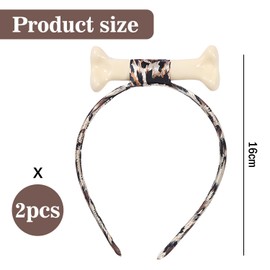 2 Pieces Bone Headbands, Caveman Costume Accessories, Women's Headbands, Suitable for Masquerade, Party, Birthday Party, Daily Dress Up, Photography, Cosplay