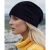 Hatstar Long Slouchy Beanie, 2-in-1 Reversible Jersey Hat in 45